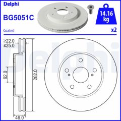 DELPHI BG5051C — Disc de frână