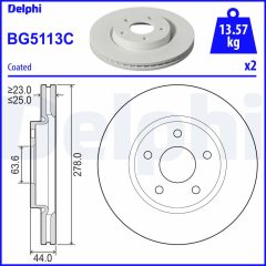 DELPHI BG5113C — Disc de frână