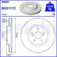 DELPHI BG5117C — Тормозной диск