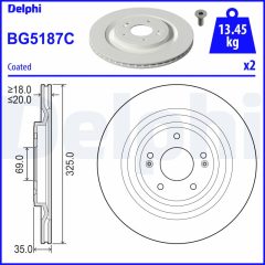 DELPHI BG5187C — Тормозной диск