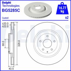DELPHI BG5285C — Disc de frână