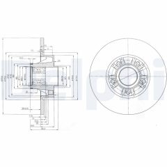 DELPHI BG9031RS — Тормозной диск
