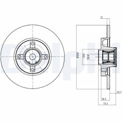 DELPHI BG9053RSC — Тормозной диск