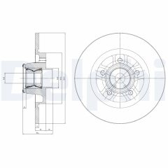 DELPHI BG9113RSC — Тормозной диск