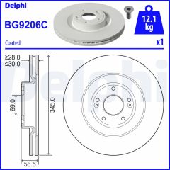 DELPHI BG9206C — Тормозной диск