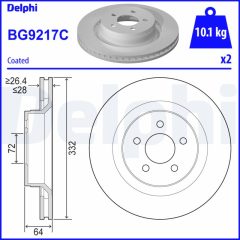 DELPHI BG9217C — Тормозной диск