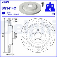 DELPHI BG9414C — Тормозной диск