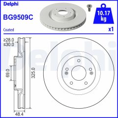 DELPHI BG9509C — Тормозной диск