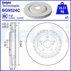 DELPHI BG9524C — Disc de frână
