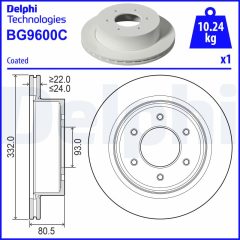 DELPHI BG9600C — Тормозной диск