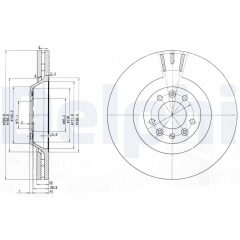 DELPHI BG9844 — Disc de frână