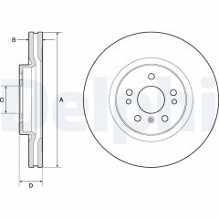 DELPHI BG9968 — Disc de frână