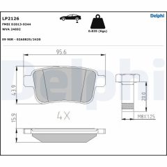 DELPHI LP2126 — Колодки тормозные дисковые