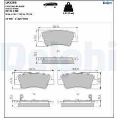 DELPHI LP2295 — Колодки тормозные дисковые