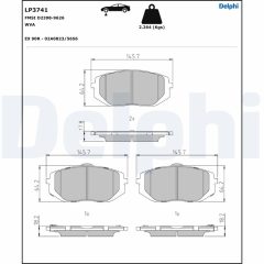 DELPHI LP3741 — Колодки тормозные дисковые
