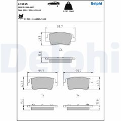 DELPHI LP3855 — Колодки тормозные дисковые