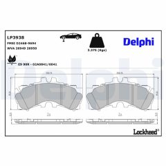 DELPHI LP3938 — Колодки тормозные дисковые