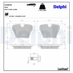 DELPHI LP3970 — Plăcuțe de frână disc