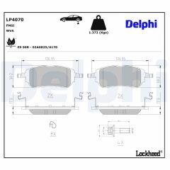 DELPHI LP4070 — Колодки тормозные дисковые