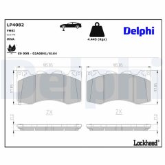 DELPHI LP4082 — Plăcuțe de frână disc