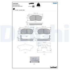 DELPHI LP5010EV — Колодки тормозные дисковые