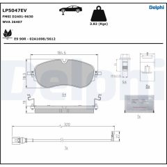 DELPHI LP5047EV — Колодки тормозные дисковые