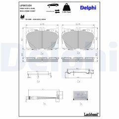 DELPHI LP5071EV — Plăcuțe de frână disc