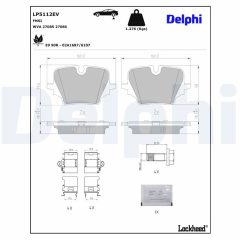 DELPHI LP5112EV — Plăcuțe de frână disc