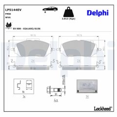 DELPHI LP5144EV — Колодки тормозные дисковые