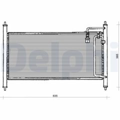 DELPHI TSP0225129 — Радиатор кондиционера