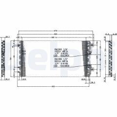 DELPHI TSP0225166 — Радиатор кондиционера