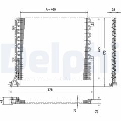 DELPHI TSP0225167 — Радиатор кондиционера