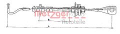 METZGER 10.090 — Трос педали газа