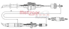 METZGER 10.3750 — Трос сцепления