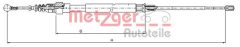 METZGER 10.7509 — Трос ручного тормоза