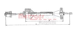 METZGER 11.290 — Cablu de ambreiaj