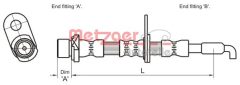 METZGER 4110029 — Furtun de frână