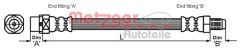 METZGER 4114071 — Furtun de frână