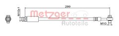 METZGER 4111827 — Furtun de frână