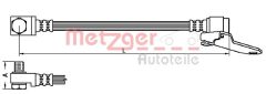 METZGER 4112545 — Furtun de frână