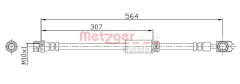 METZGER 4116203 — Furtun de frână