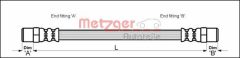 METZGER 4114672 — Furtun de frână