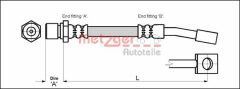 METZGER 4114679 — Furtun de frână