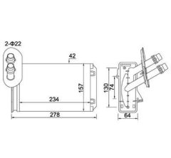 MAGNETI MARELLI 359000300060 — Radiator încălzire habitaclu