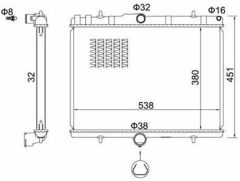 MAGNETI MARELLI 359000320050 — Radiator răcire motor