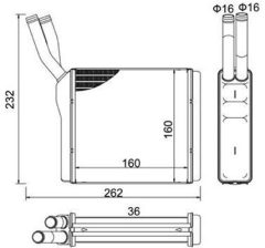 MAGNETI MARELLI 359000320110 — Радиатор печки