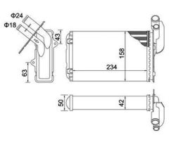 MAGNETI MARELLI 359000390080 — Радиатор печки