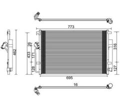 MAGNETI MARELLI 359003221740 — Radiator aer condiționat