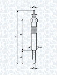 MAGNETI MARELLI 060900040606 — Bujie incandescentă