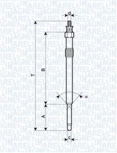 MAGNETI MARELLI 062900024304 — Bujie incandescentă